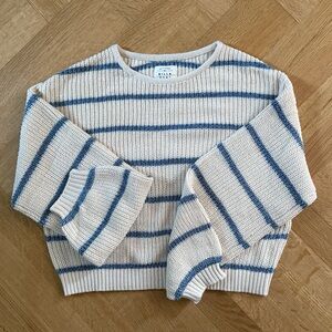 Billabong Cream and Blue Striped Sweater Women’s S